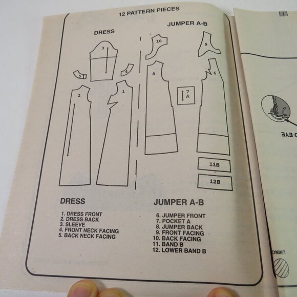 McCall's 2256 sewing pattern size 22 to 26 w, 40-44 EASY dress, jumper UNCUT - Picture 4 of 10